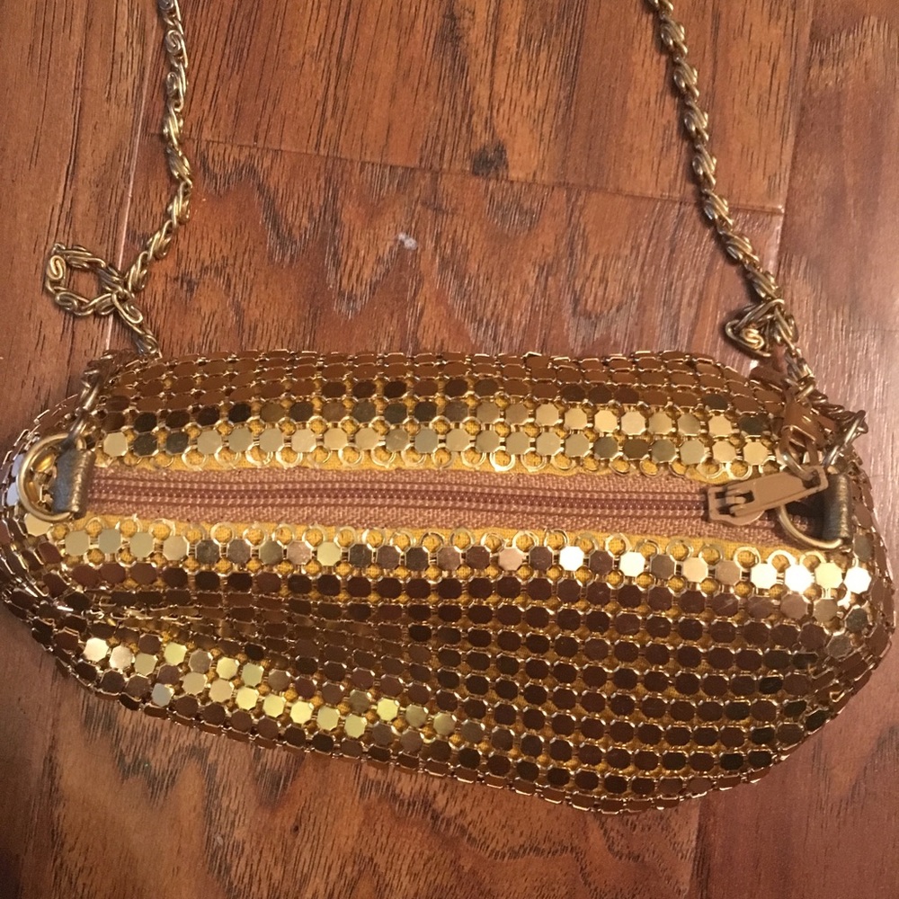 Small gold sparkly evening bag